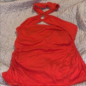 Victoria’s Secret Moda Intl hot coral halter top